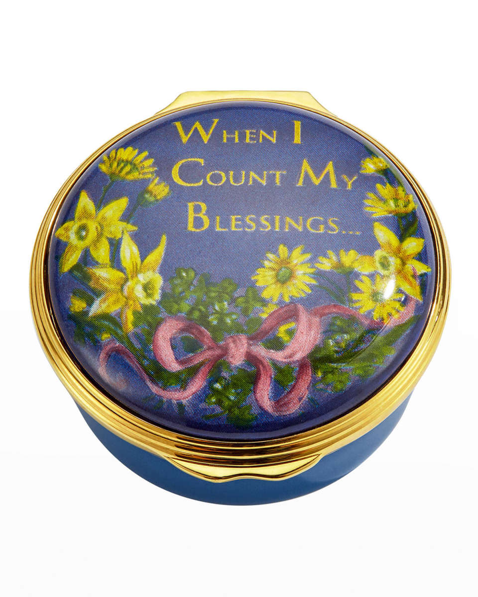 When I Count My Blessings Enamel Box